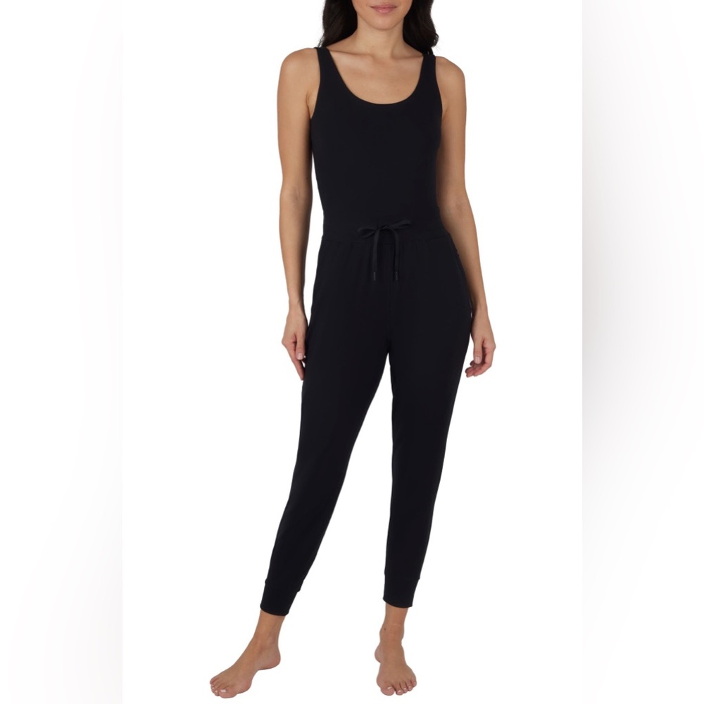 NWT Yogalicious Classic Black Lux Emmy Jumpsuit, Sz small (2-4)